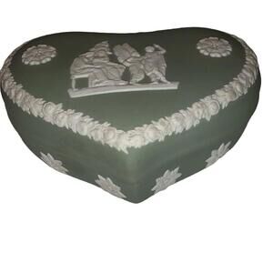 Wedgwood Jasperware. Heart-Shaped Covered Dish. Vintage